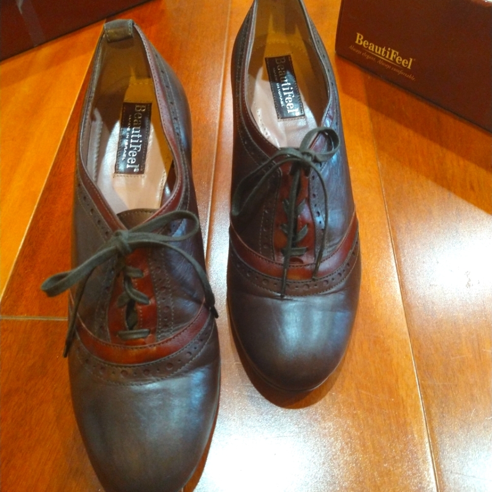 BeautiFeel Brown Leather Nia Shoes European 38